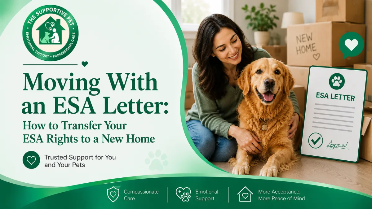Moving With an ESA Letter: How to Transfer Your ESA Rights to a New Home